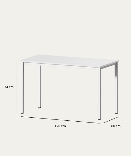 Mesa escritorio K9465 blanco 90x50x74 cm